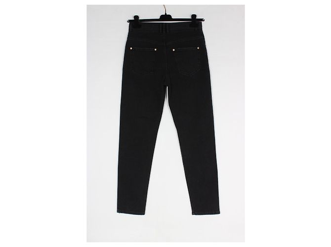 Jeans Balmain in cotone nero Taglia 38 - vista 4