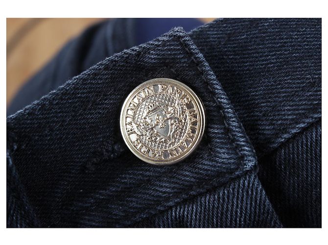 Jeans Balmain in cotone nero Taglia 38 - vista 5