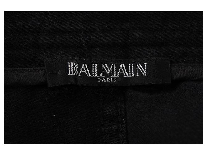 Jeans Balmain in cotone nero Taglia 38 - vista 7