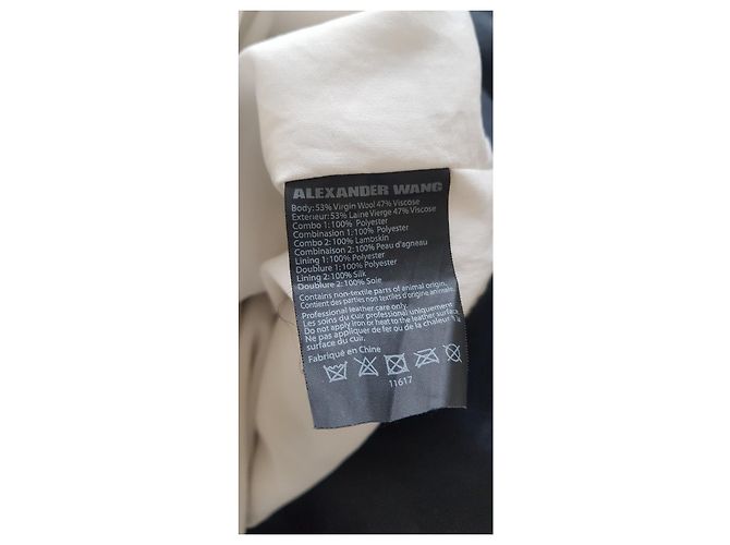 Bi Schwarz/Ecru Kleid Alexander WANG Aus weiß - Ansicht 18