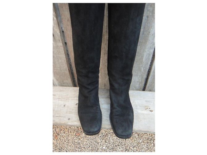 Botas Carel de ante negro 37,5 - vista 2