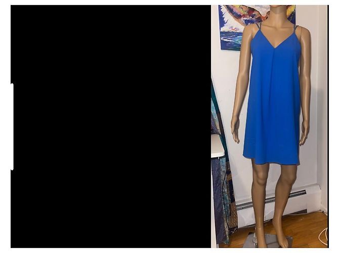 Alice + Olivia Kleid mit Spaghettiträgern Blau - Ansicht 2