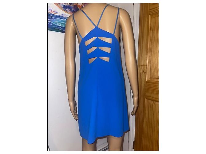 Alice + Olivia Kleid mit Spaghettiträgern Blau - Ansicht 3