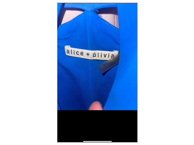 Alice + Olivia Kleid mit Spaghettiträgern Blau - Ansicht 4