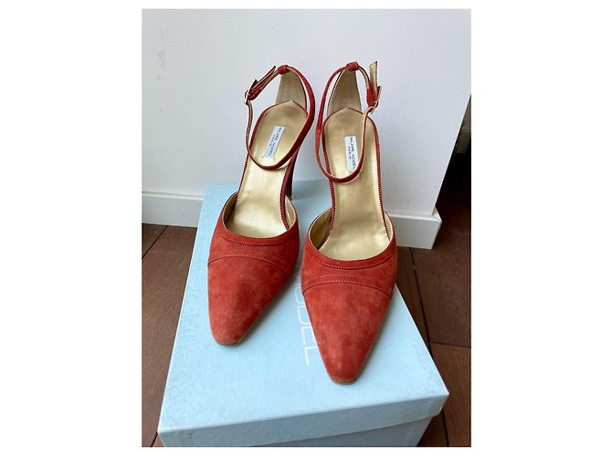 Philippe Model Riemchenpumps Wildleder Orange - Ansicht 3