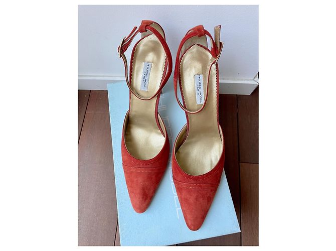 Philippe Model Riemchenpumps Wildleder Orange - Ansicht 4