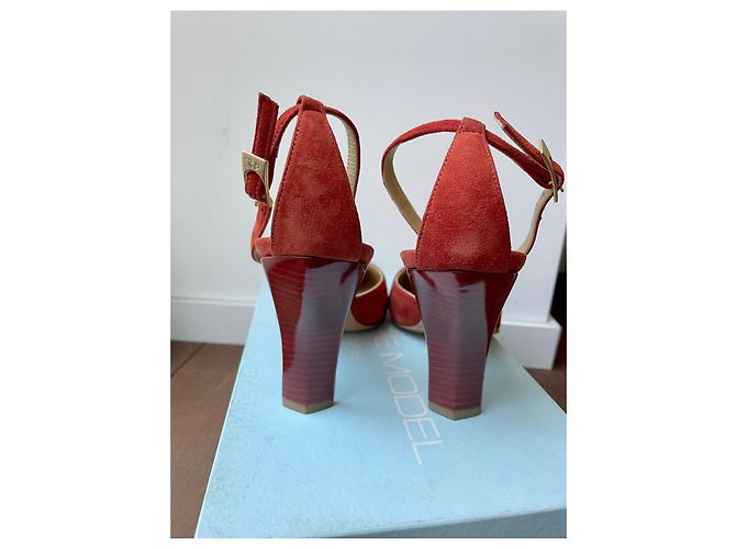 Philippe Model Riemchenpumps Wildleder Orange - Ansicht 6