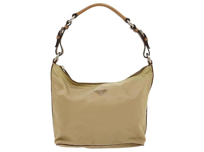 PRADA Borsa A Tracolla Nylon Beige Auth ar7222 - vista 13