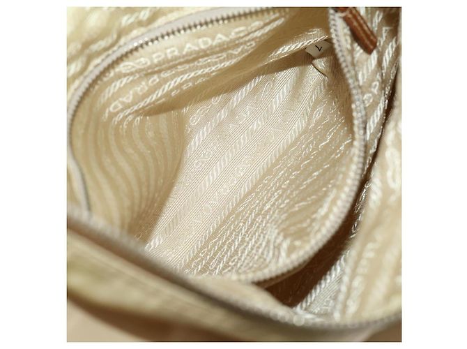 PRADA Borsa A Tracolla Nylon Beige Auth ar7222 - vista 24