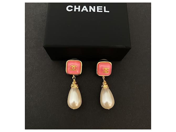 Cambon CHANEL PERLENOHRRINGE Beige Angeln - Ansicht 2