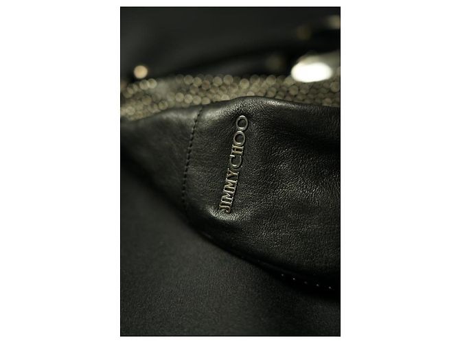 Borsa hobo Jimmy Choo con borchie Nero - vista 3