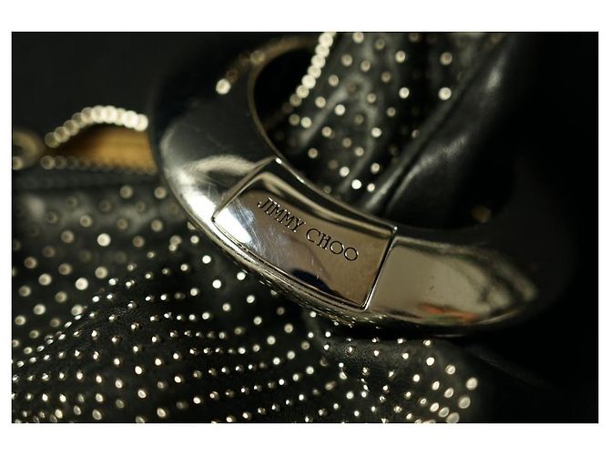 Borsa hobo Jimmy Choo con borchie Nero - vista 7