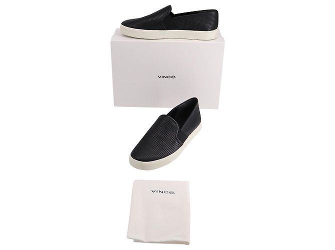 Vince Blair 5 Sneakers Slip-On in Pelle di vitello Nera Pelle - vista 8