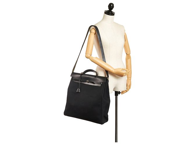 Hermès Hermes Black Herbag Rucksack Schwarz - Ansicht 9