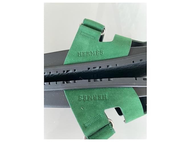 Hermès Mules chypre verde scuro - vista 5