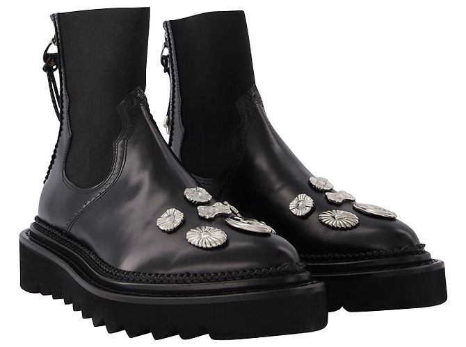 AJ1228 Botines - Toga Pulla - Cuero - Negro - vista 2