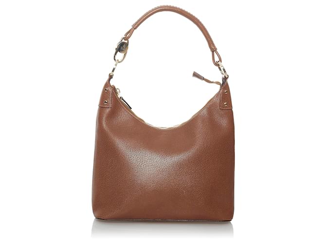 Gucci Brown Leather Shoulder Bag Ponystyle calfskin ref.607449 Joli