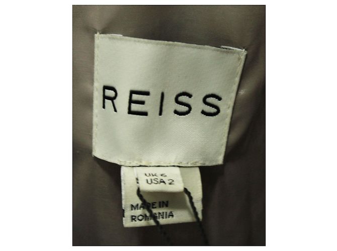 Reiss Vestido de festa marrom de renda - vista 5