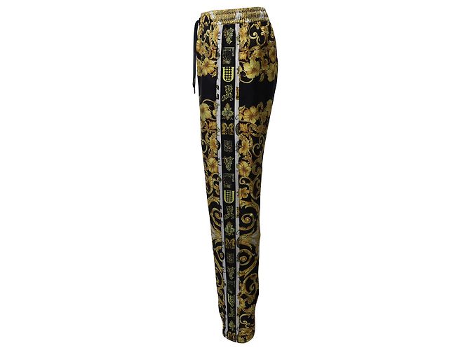 Versace Baroque Print Pants in Black Silk - view 2