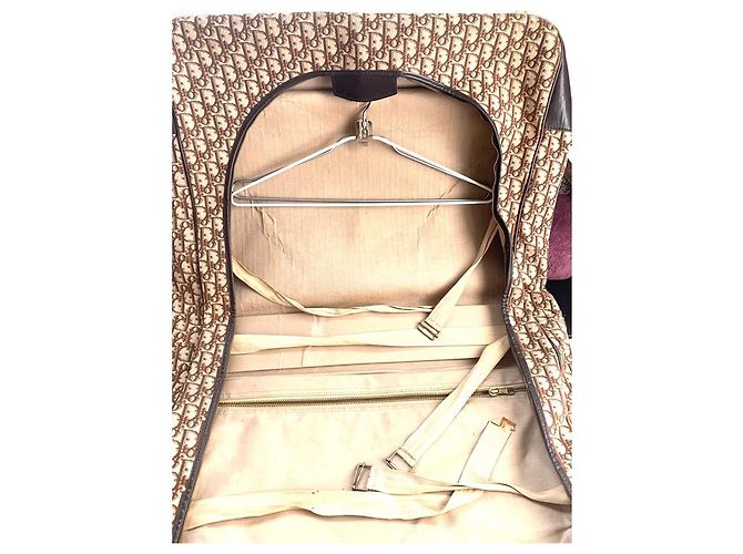 Christian Dior Reisetasche aus Monogramm Canvas und Leder Braun - Ansicht 11