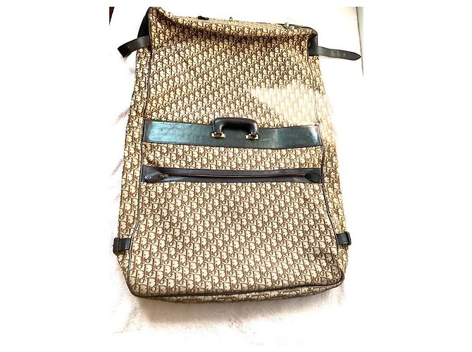 Christian Dior Reisetasche aus Monogramm Canvas und Leder Braun - Ansicht 5