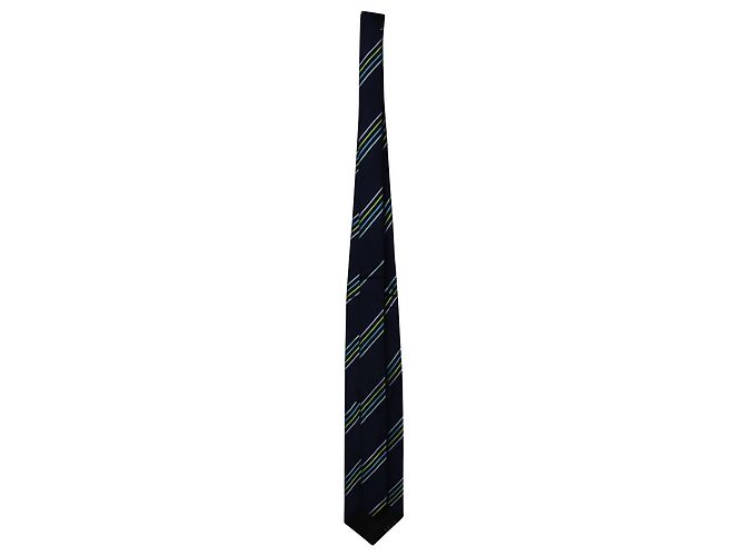 Cravatta Balmain a righe testurizzate in seta multicolor - vista 3