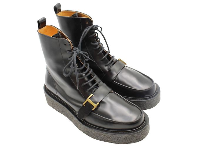 Stivaletti Tod's Timeless in Pelle Nera - vista 3