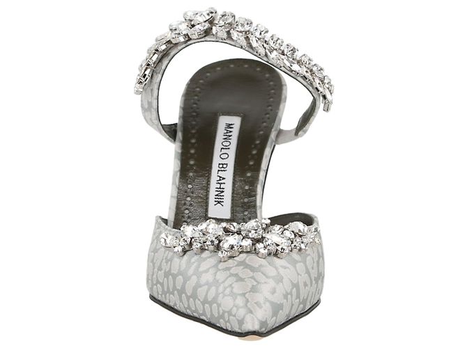 Manolo Blahnik Mules in raso impreziosito da Lurum - vista 4