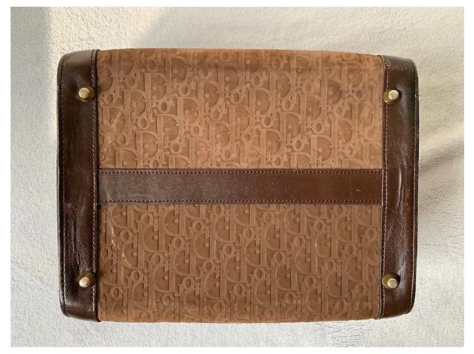 Borsa Vanity Christian Dior Monogramma Pelle Marrone - vista 4