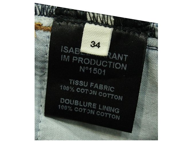 Pantalones de pernera recta Isabel Marant en denim de algodón azul - vista 4
