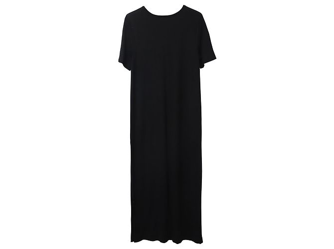 Iris & Ink – T-Shirt-Maxikleid aus schwarzem Lyocell - Ansicht 5