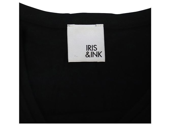 Iris & Ink – T-Shirt-Maxikleid aus schwarzem Lyocell - Ansicht 7