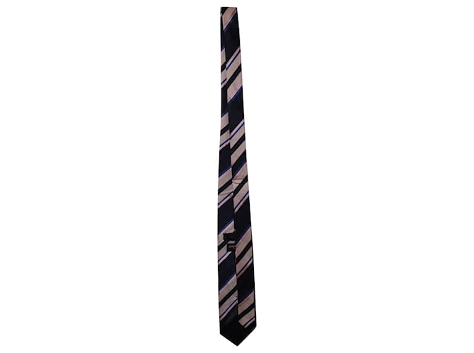 Balmain Striped Tie in Multicolor Silk - view 2