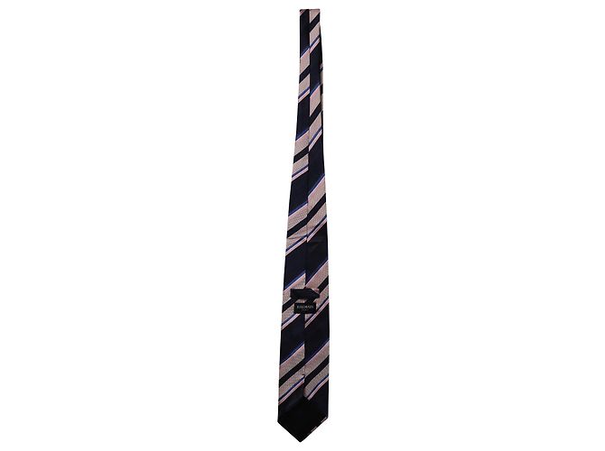Balmain Striped Tie in Multicolor Silk - view 3