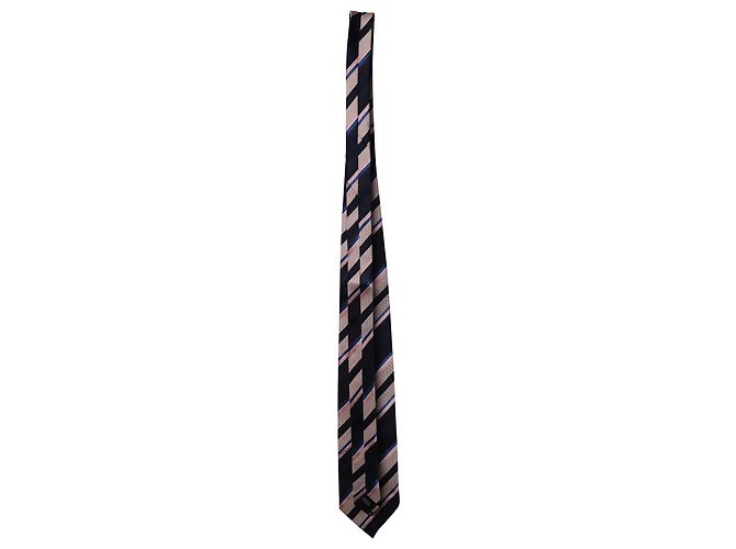 Balmain Striped Tie in Multicolor Silk - view 4