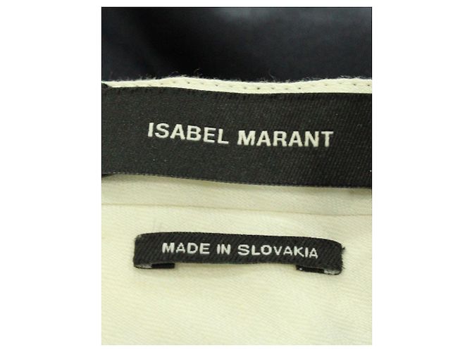 Isabel Marant Pantalón recto de algodón azul marino - vista 3