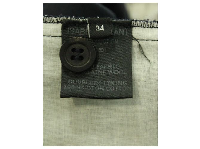 Isabel Marant Pantalón recto de algodón azul marino - vista 4
