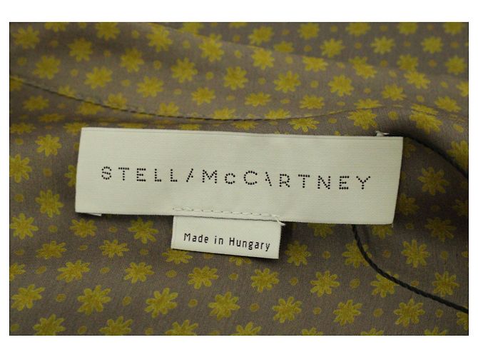 Stella Mc Cartney Stella McCartney Kleid mit Blumenmuster aus brauner Seide - Ansicht 4