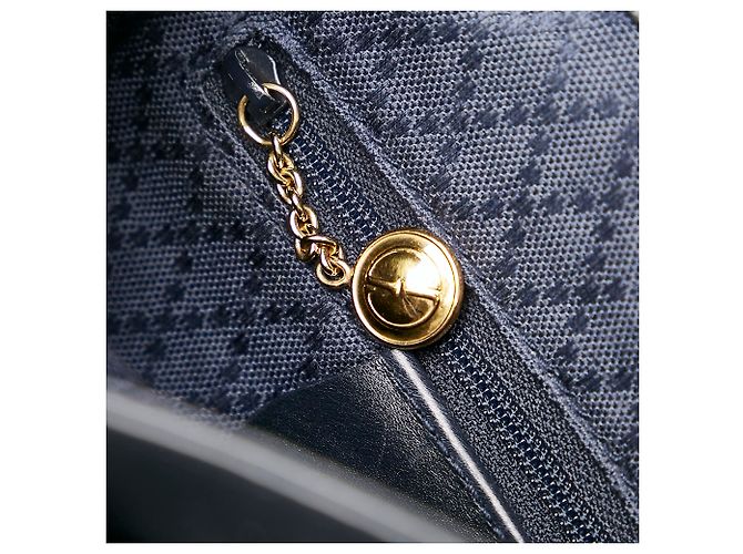 Gucci Black Bamboo Drawstring Lederrucksack - Ansicht 8