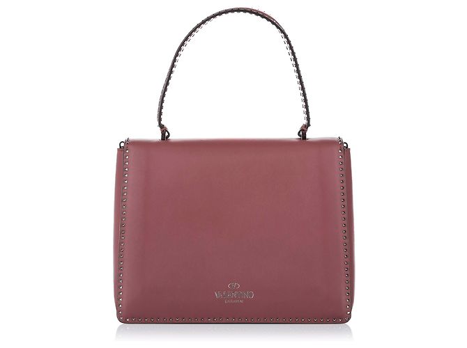 Bolsa de couro Valentino Pink Rockstud Rosa - vista 4