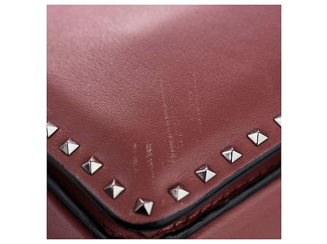 Bolsa de couro Valentino Pink Rockstud Rosa - vista 9