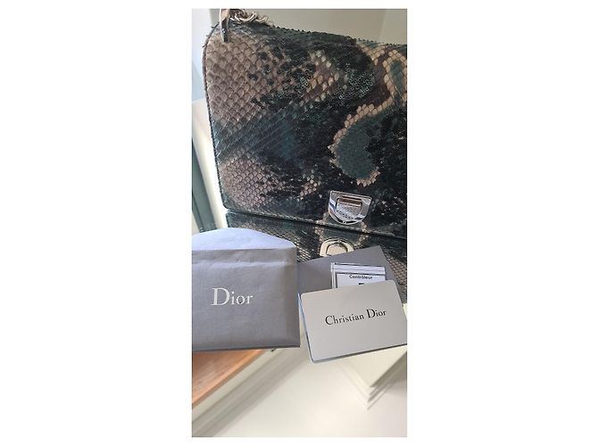 Bolso de mano Christian Dior de piel azul - vista 3