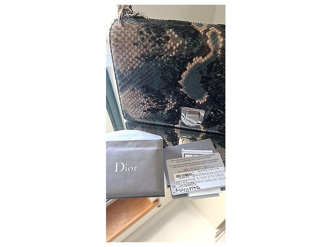 Bolso de mano Christian Dior de piel azul - vista 5