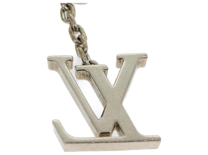 LOUIS VUITTON Porte Cles Initials LV Llavero metal Plata M65071 autenticación 30325 - vista 3