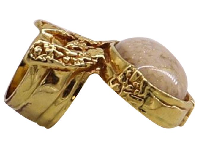 Saint Laurent Arty Ring aus goldfarbenem Metall - Ansicht 2