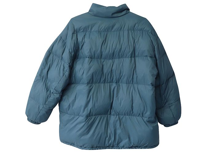 Isabel Marant Dilys Pufferjacke mit Gürtel aus blauem Polyamid - Ansicht 4