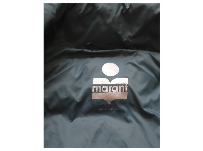 Isabel Marant Dilys Pufferjacke mit Gürtel aus blauem Polyamid - Ansicht 7