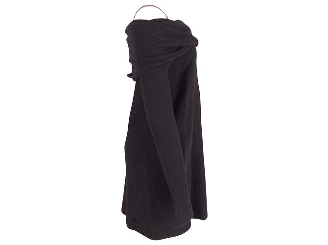 Autre Marque Mini abito Isa Arfen con spalle scoperte in lana nera Nero - vista 2