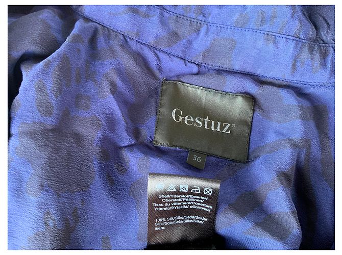 Camicia in seta Gestuz blu taglia 36 - vista 2