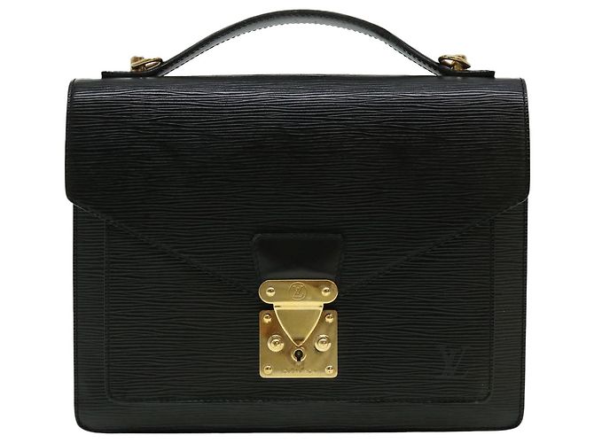 LOUIS VUITTON Bolso de mano Epi Monceau Negro M52123 Bases de autenticación de LV1472 - vista 13